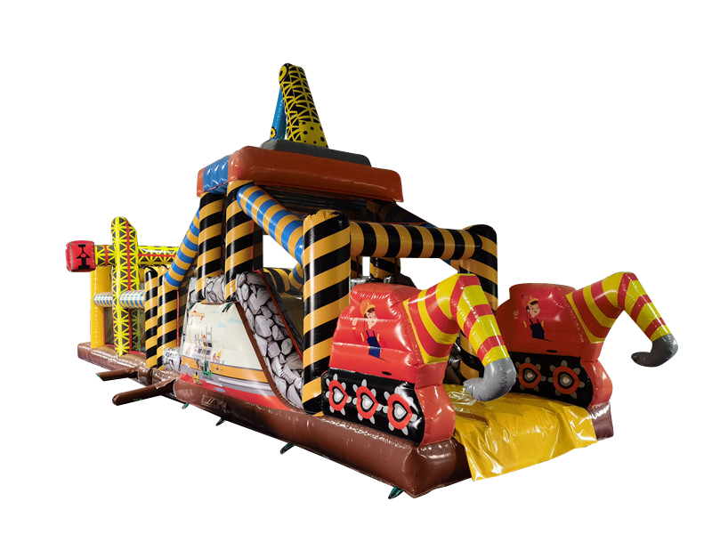 Stormbaan bouwplaats met glijbaan 17,5x3,8 m