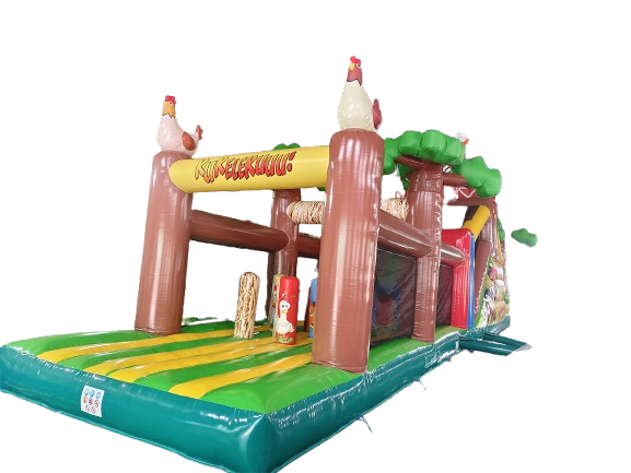 Stormbaan boerderij met glijbaan 17,5x3,8 m