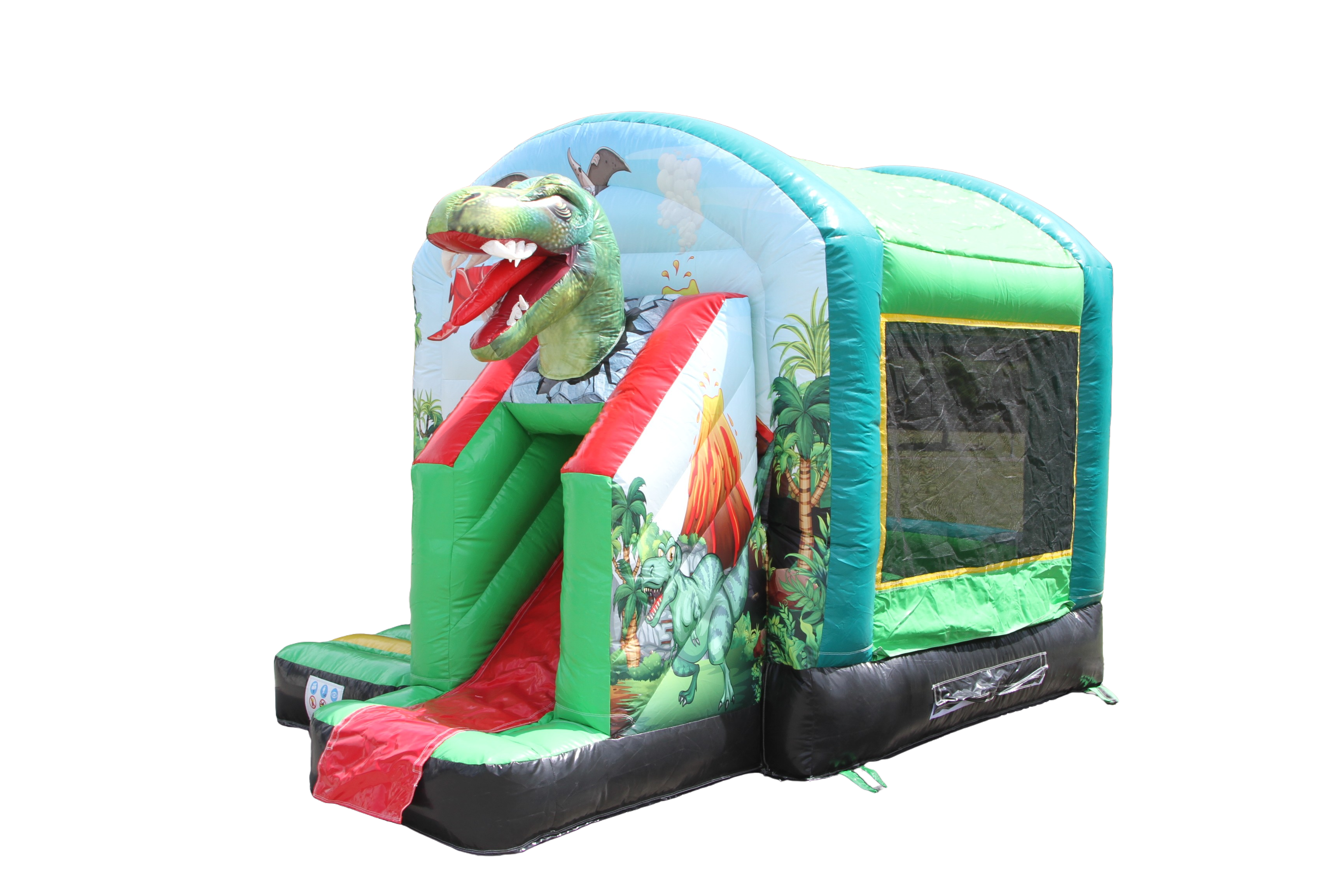 Springkussen 3,9x2,8 m - kleine dino