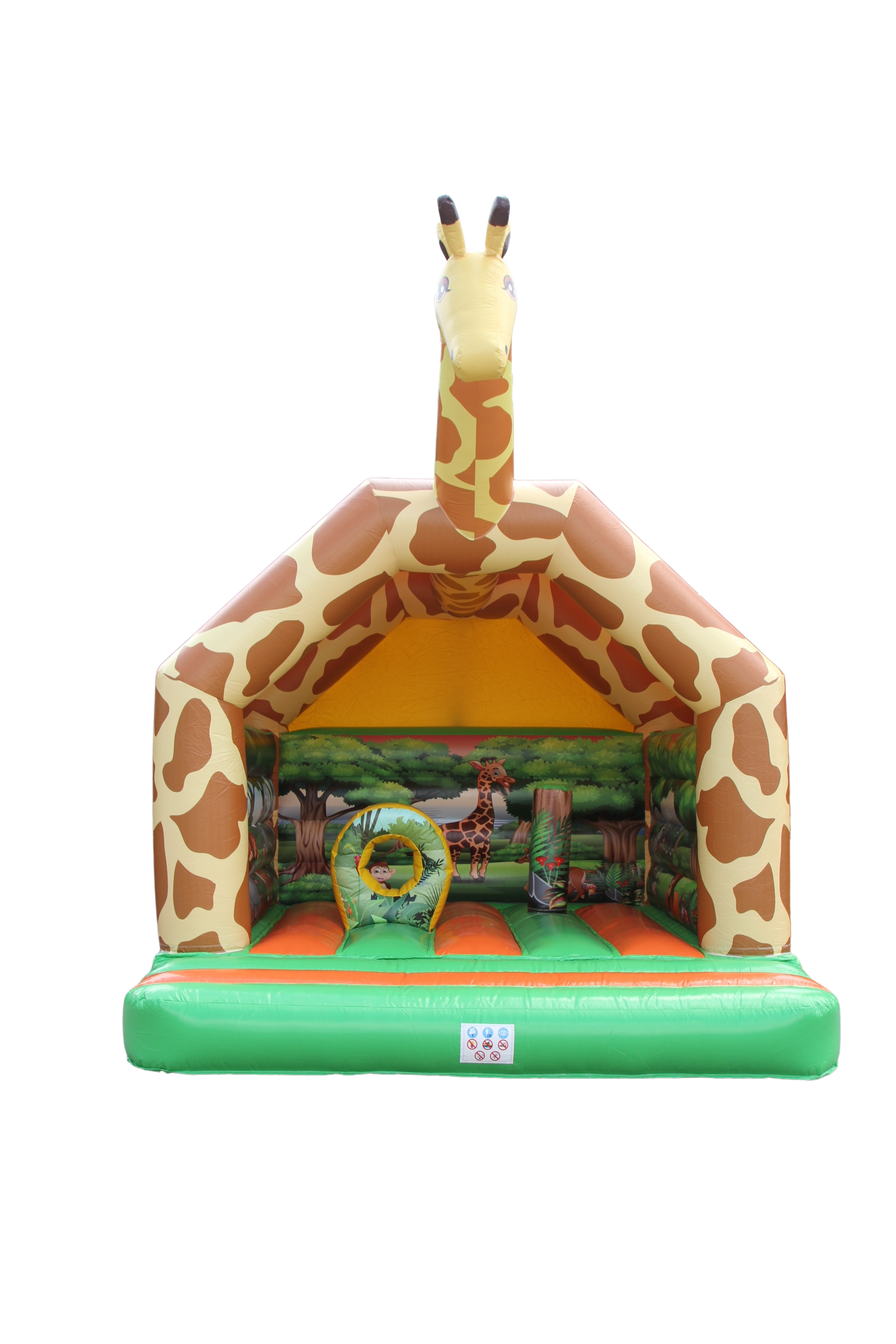 Springkussen 4,5x4 m - giraffe 