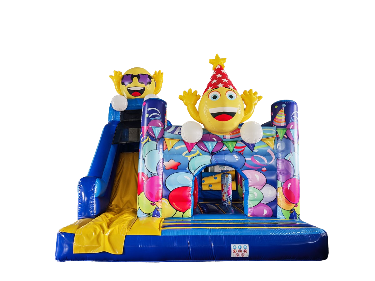 Springkussen party - met glijbaan - 5x5 m 