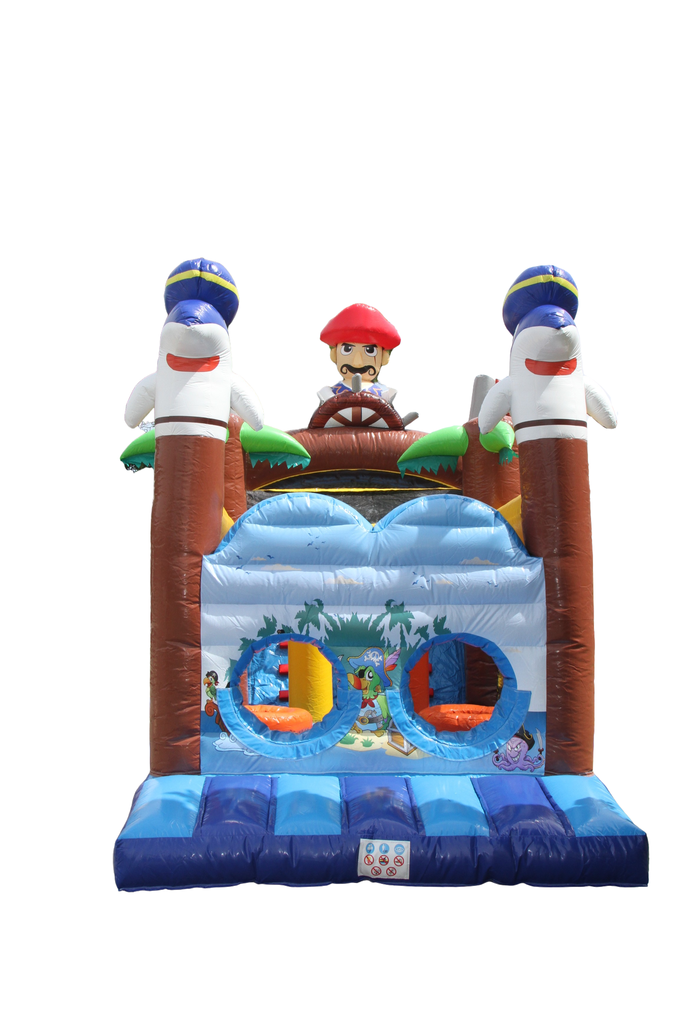 Stormbaan piraat met glijbaan - 10x3,1 m