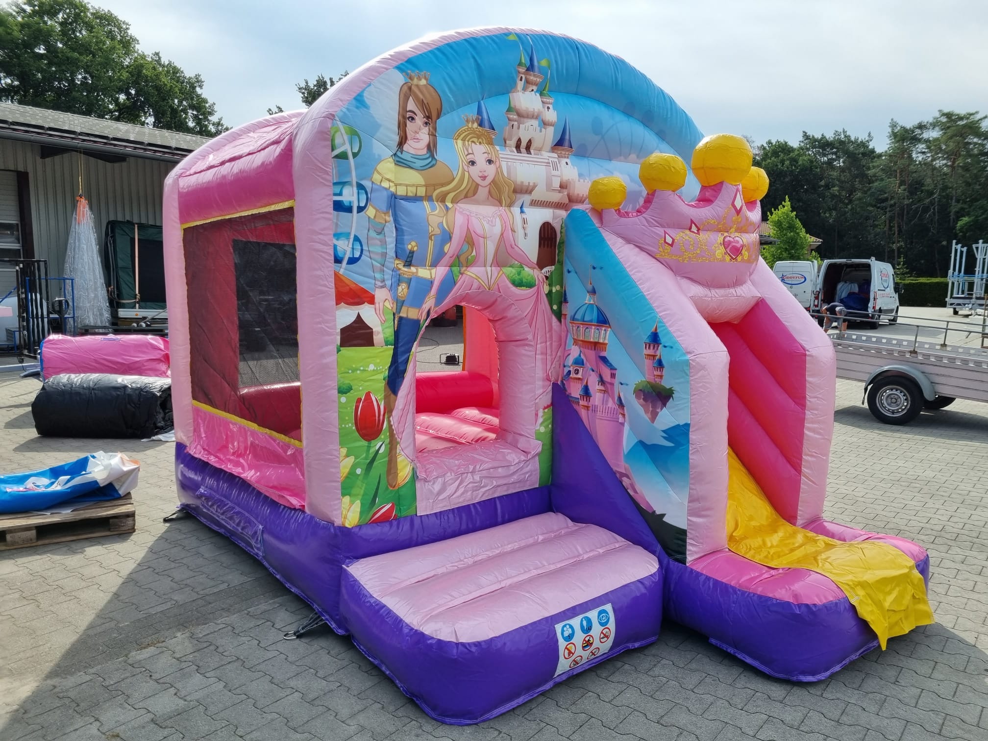 Springkussen 3,9x2,8m - prinses 