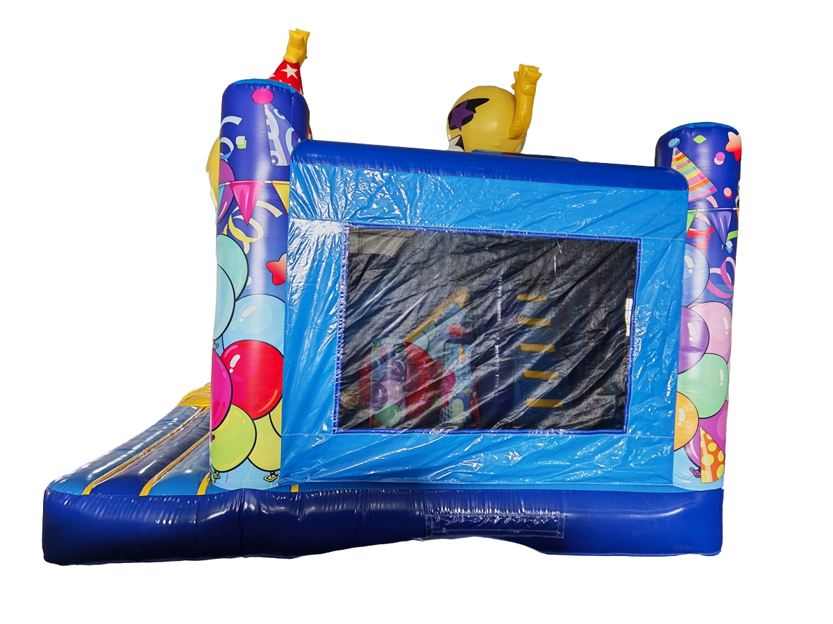 Springkussen party - met glijbaan - 5x5 m 