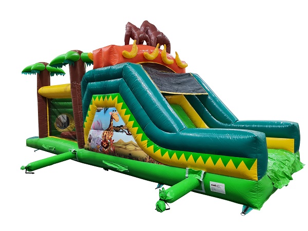 Stormbaan jungle met glijbaan - 10x3,1 m