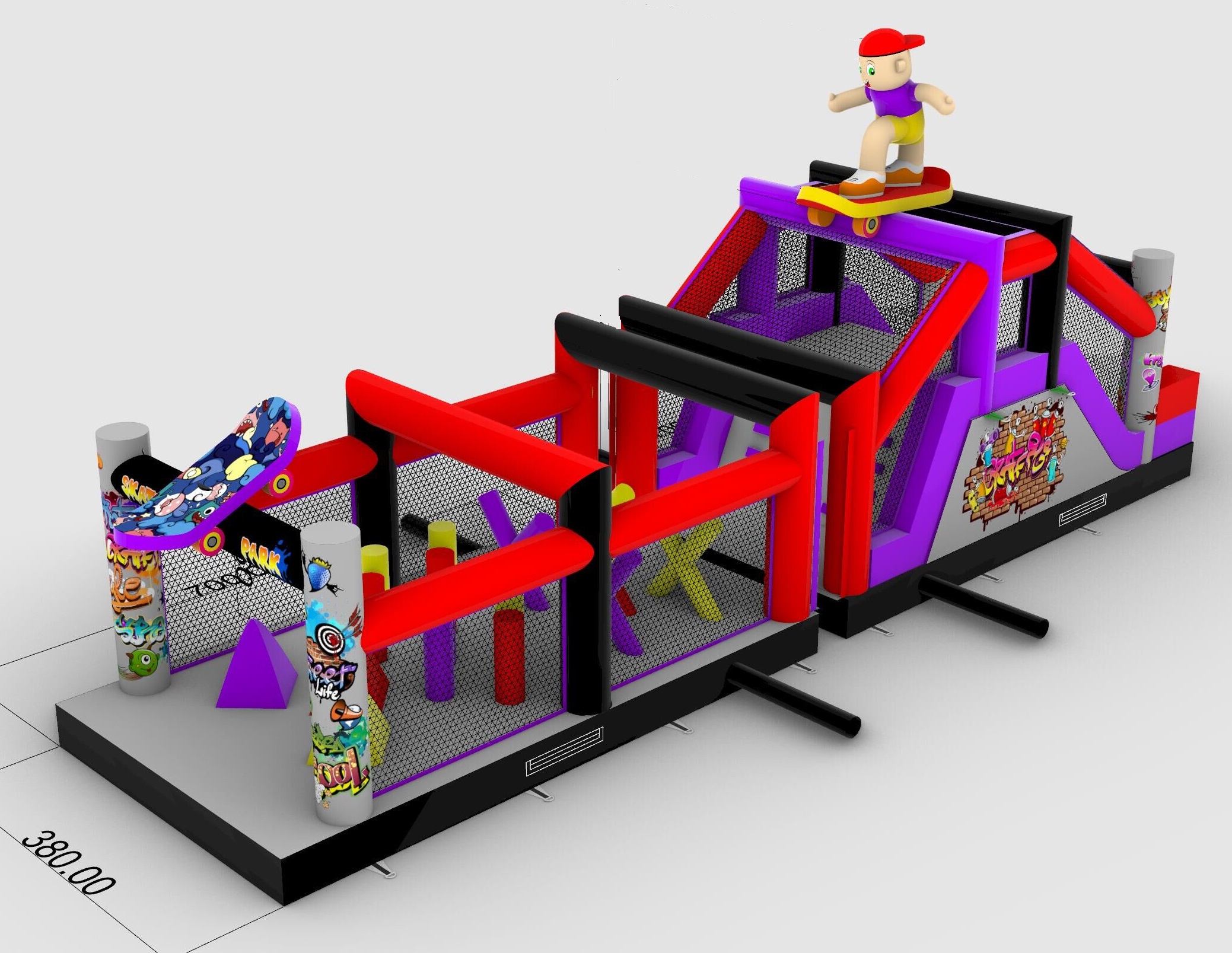 Stormbaan 14x3,8 m - Skate Park