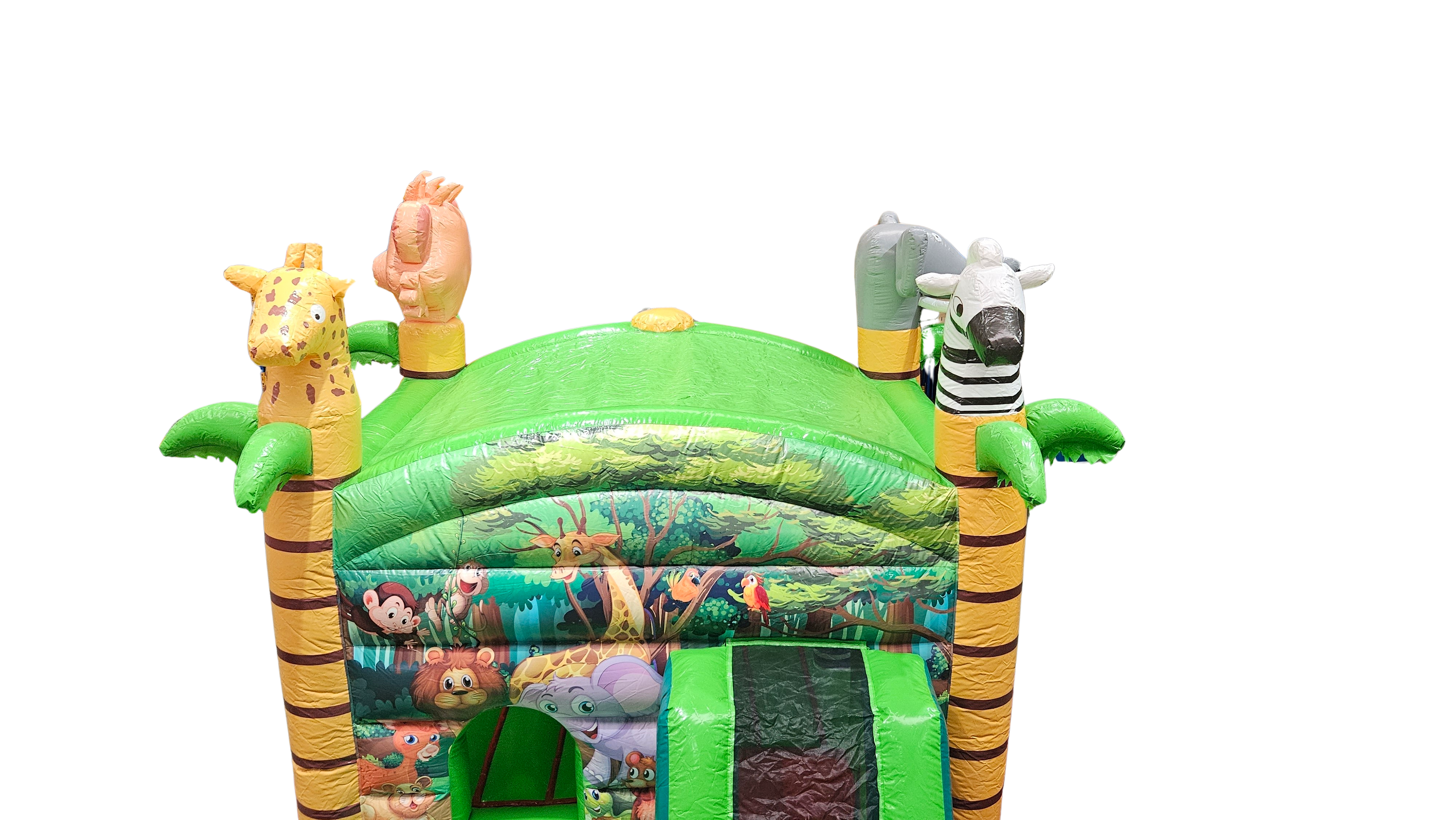 Springkussen jungle met dak - 4x4m 