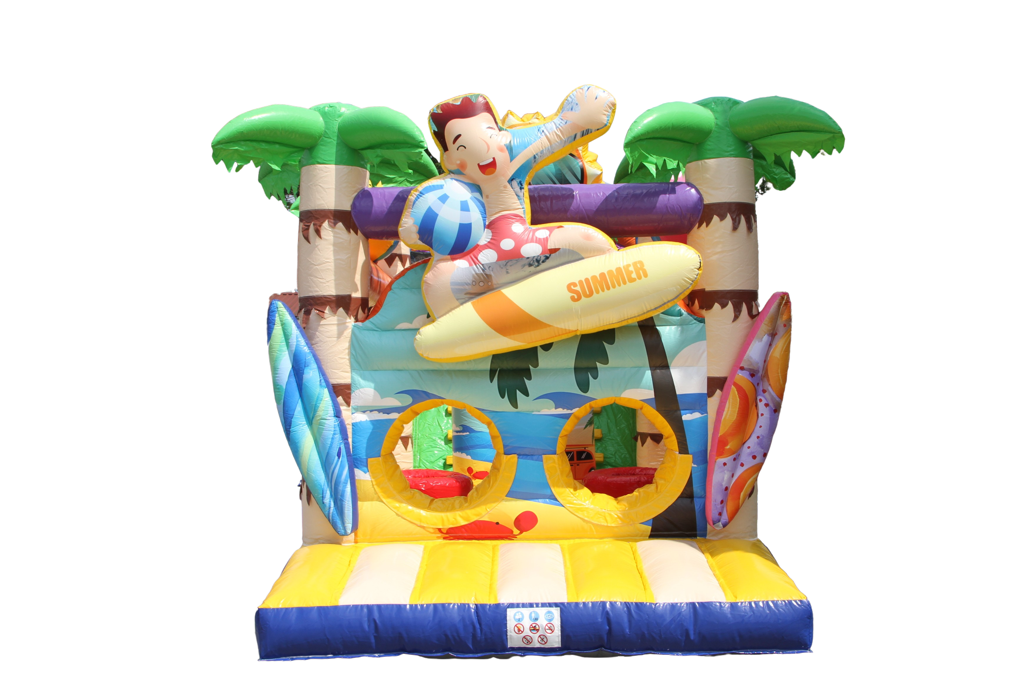 Stormbaan beach met glijbaan - 10x3,1 m