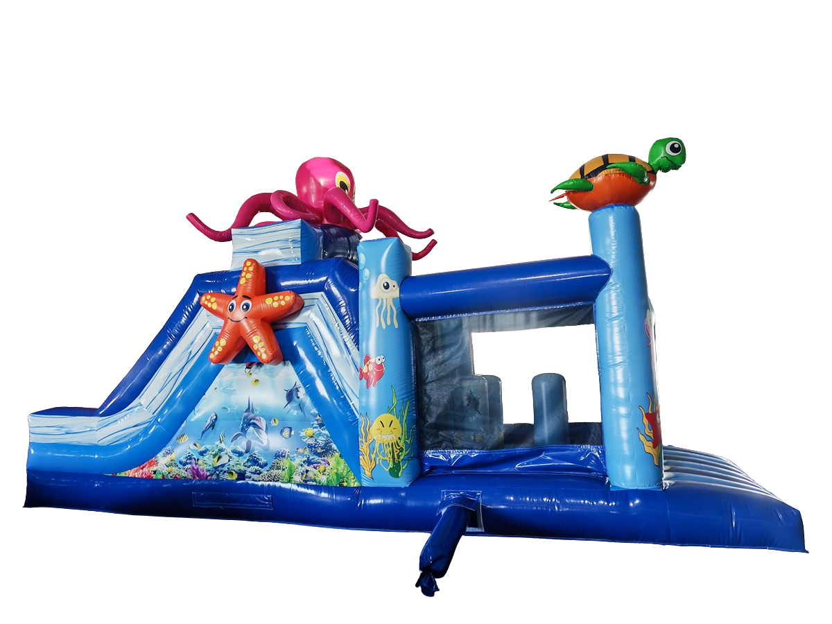 Stormbaan seaworld met glijbaan - 8,5x3,1 m 