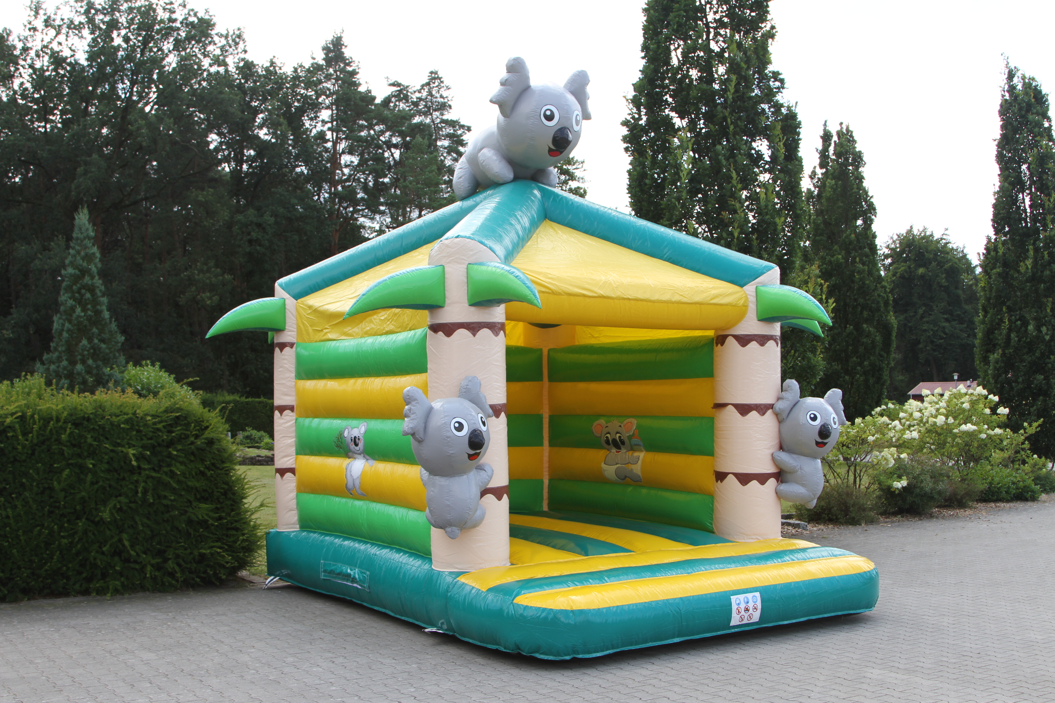 Springkussen Koala met dak - 5x4m 