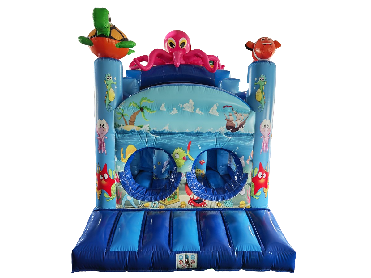 Stormbaan seaworld met glijbaan - 8,5x3,1 m 