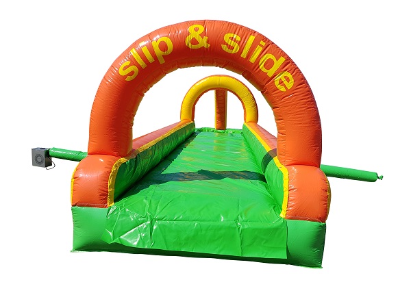 Buikglijbaan / waterglijbaan met badje 15x2,5m