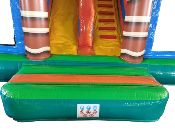 Springkussen multiplay dino - 6x6,5 m