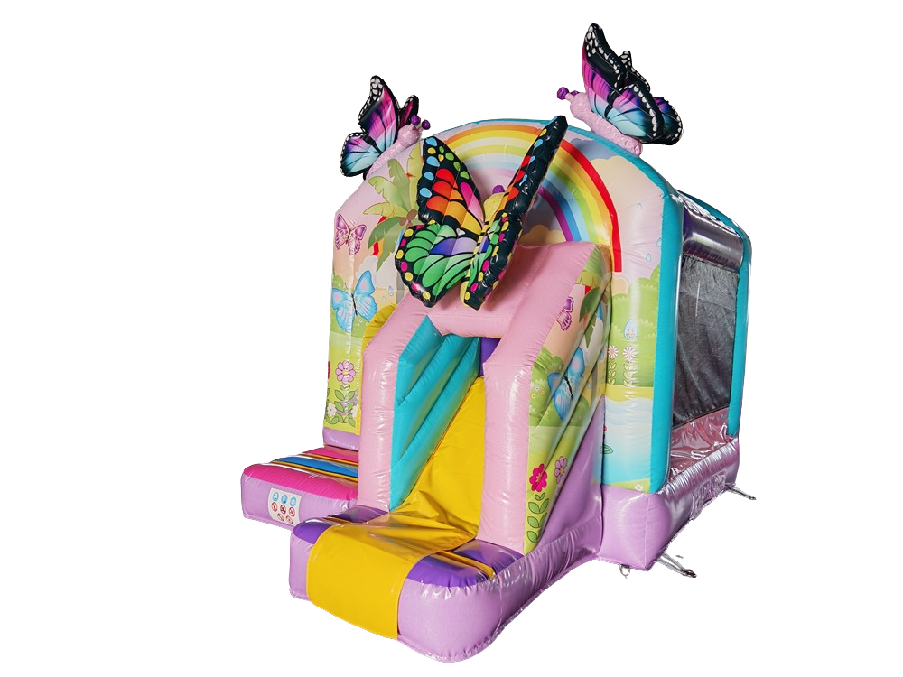 Springkussen 3,9x2,8 m - kleine vlinder