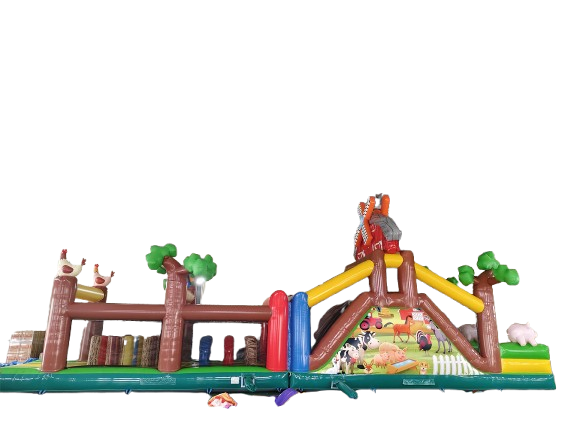 Stormbaan boerderij met glijbaan 17,5x3,8 m