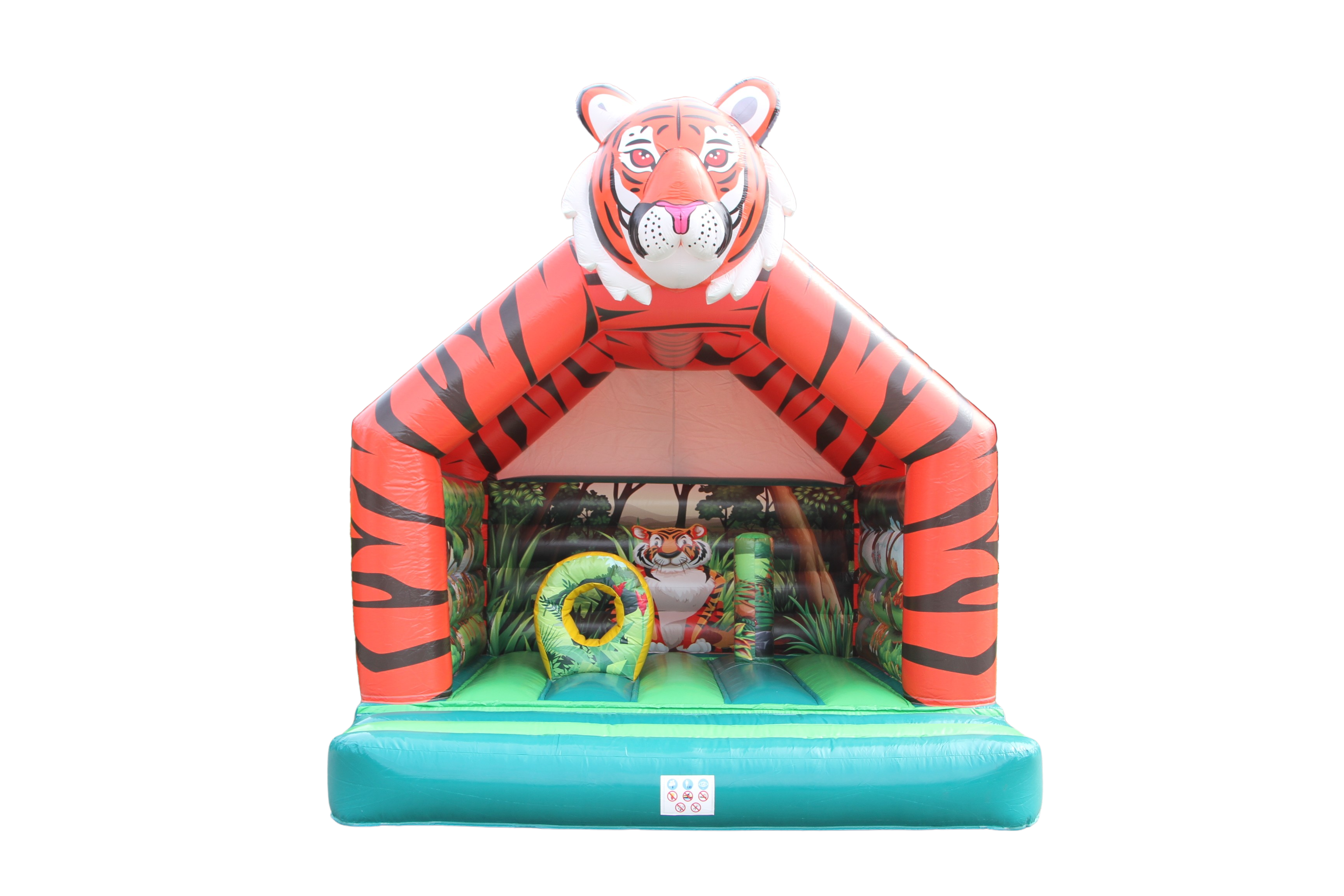 Springkussen 4,5x4 m - tijger