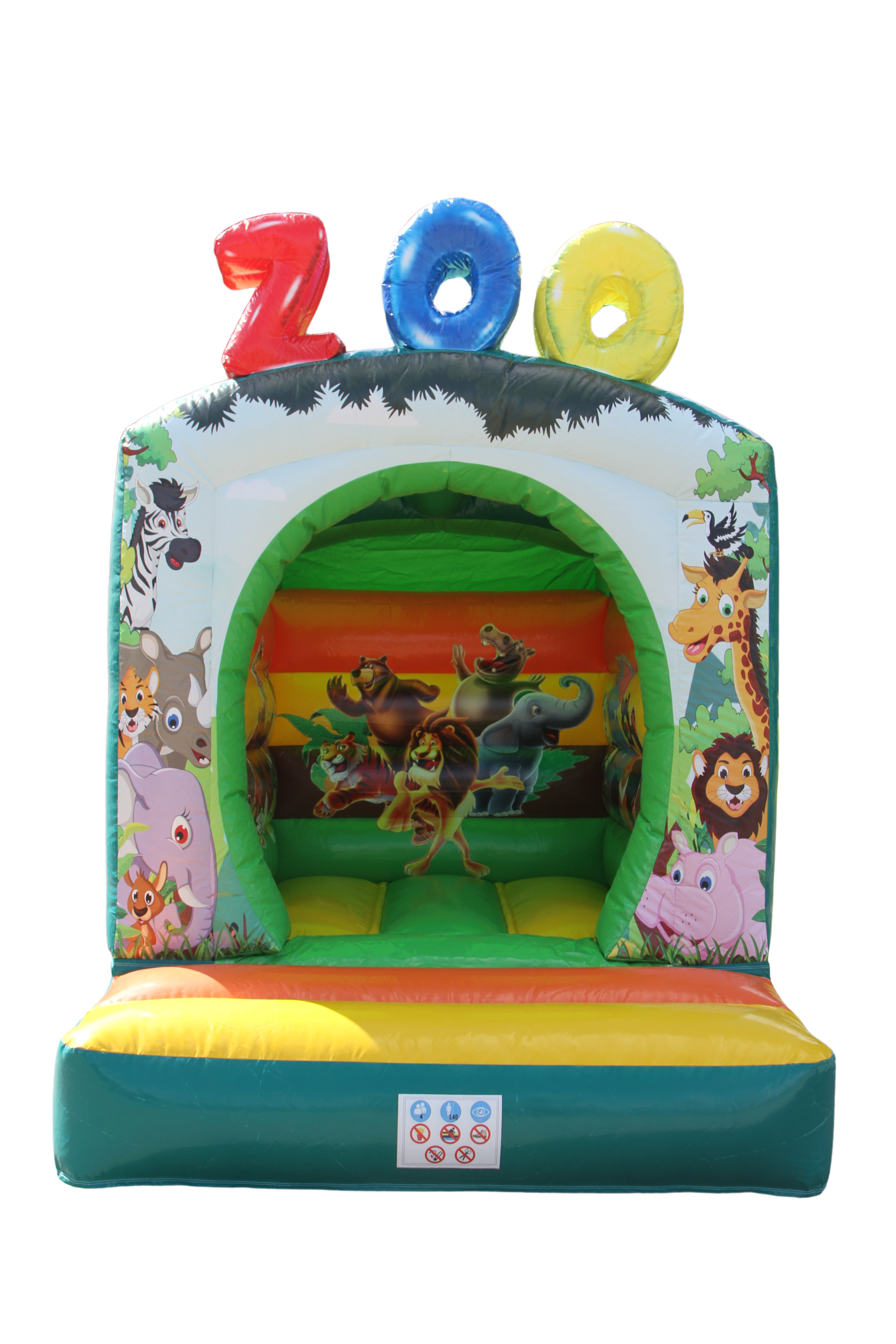 Springkussen 3,1x2,3 m - mini zoo